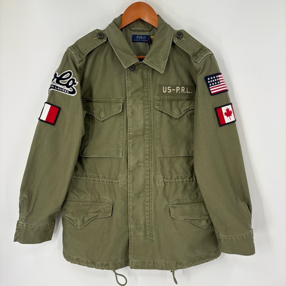 Polo Ralph Lauren Military Patch Field Jacket Green Men's Medium